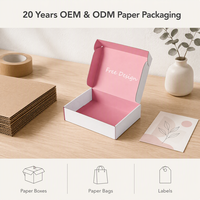 Emballages cosmétiques personnalisés de qualité supérieure, boîtes en papier ondulé rose, découpe personnalisée, pliables, boîtes d'expédition pour le commerce électronique