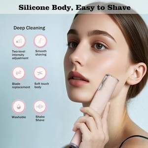 Портативная электрическая бритва для женщин Водонепроницаемая ультразвуковая машинка для стрижки волос с аккумулятором для бытовой эпиляции - Product Image 2