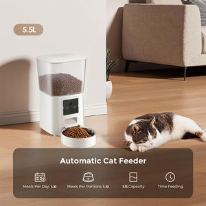 Automatische Voerbak 5,5L Grote Capaciteit Slimme Tijdgestuurde Portievoeding Dubbele Bak Ontwerp Anti-Verstopping Oplaadbaar voor Honden - Product Image 4