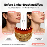 Brosse sèche pour le visage, masseur de contour facial, sculpteur de la mâchoire, poils doux, forme croissant, brosse de drainage lymphatique pour le visage