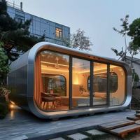 Conception innovante de maison conteneur modulaire mobile en panneaux sandwich d'acier pour usage hôtelier, étanche/résistant au vent, livraison rapide et moderne.