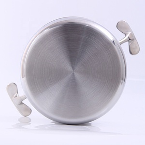 Casserole à large bord d'usine OEM Marmite à induction Marmite à soupe 3 plis Marmite à trois plis en acier inoxydable 304 - Product Image 5