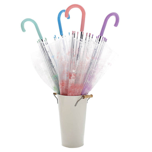 <span class=keywords><strong>Parapluie</strong></span> <span class=keywords><strong>Transparent</strong></span> Design Moderne LS, <span class=keywords><strong>Parapluie</strong></span> Princesse Fleur de Cerisier Japonais, Forme Dôme Transparente pour Filles, Vente en Gros - Product Image 2
