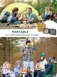 Food <b>heating</b> Container Heated Lunch Box Eco-friendly Food Storage Chargeable <b>heating</b> Bag for Travel Picnic & Outdoor & Office - Product Image 2