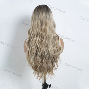 13x4 13x3 sóng tự nhiên tổng hợp tóc glueless HD Swiss ren phía trước Tóc Giả mỗi nhổ HD ren glueless tổng hợp tóc giả - Product Image 3