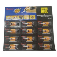 BAIHERE Offre Spéciale Acrylique Cyanoacrylate Adhésif Instantané 12pcs 3g 401 502 Super Colle