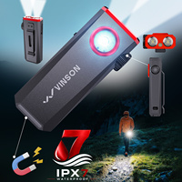Fabricant BSCI, lampe torche EDC personnalisée 3 en 1, 500LM, étanche IPX7, rechargeable par USB C, mini lampe torche portable d'urgence