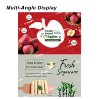 Set Impression Affiche Promo PVC Fruits Légumes pour Présentoir Suspendu Supermarché 40x30 Signalétique Frais