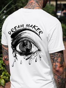 Kaos Pria Berkualitas Tinggi Bermotif Lengan Pendek Kasual 100% Katun 180g Ramah Lingkungan Cepat Kering Tersedia OEM/ODM - Product Image 3