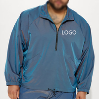 Veste en toile bleue pour homme sur mesure, finition sur le devant, taille S à 3XL, design découpé, 100% satisfaction