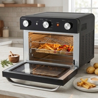 Four à friture sans huile de comptoir 23L 1400W à commande numérique multifonction pour cuisine domestique