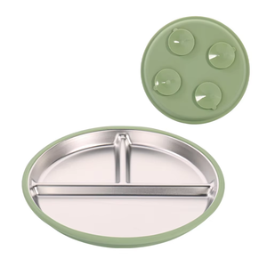 Wellfine 7 pz 304 in <span class=keywords><strong>acciaio</strong></span> inox Silicone per bambini Baby Toddle ventose ciotole tazze forchette cucchiai Set pettorina tascabile - Product Image 3