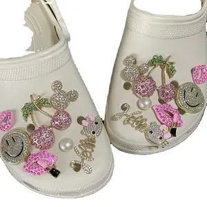 Crocks luxe décoration de chaussures mexicain c0c breloque de chaussure pour métal Bling enfants breloques accessoires concepteur cro diamant breloques