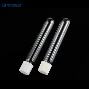 10mL 16x100mm Clear Screw Test Tube. Rounded Bottom