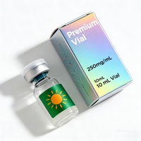 Kits de flacons de peptides avec logo personnalisé imprimé, étiquettes et boîtes en carton pour flacons individuels de 1 ml, 3 ml, 10 ml