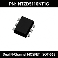 NTZD5110NT1G Dual N-Channel MOSFET 60V 310mA SOT-563 Transistor Sinyal Kecil Komponen Elektronik Baru