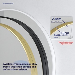 <span class=keywords><strong>Espejo</strong></span> de Pared Redondo de Vidrio Negro Moderno al por Mayor, <span class=keywords><strong>Espejo</strong></span> <span class=keywords><strong>con</strong></span> Marco para Decoración del Hogar, <span class=keywords><strong>Baño</strong></span>, Sala de Estar, <span class=keywords><strong>Espejo</strong></span> Colgante de Pared - Product Image 3