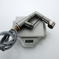 Robinet de lavabo moderne brossé à tirette pour lavabo de salle de bain robinets de salle de bain rotatifs montés sur le pont