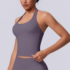 Top Deportivo Largo sin Costuras para Mujer, Estilo Halter, Cuello Cuadrado, <span class=keywords><strong>de</strong></span> Spandex/Nylon, con Gran Soporte, para Correr, Fitness y <span class=keywords><strong>Yoga</strong></span> - Product Image 6