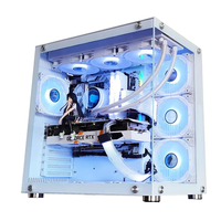 Tour de bureau de boîtier d'ordinateur de jeu ZeroMaster OEM ATX avec ventilateur RVB et armoire de jeu de bureau visuelle améliorée en verre trempé
