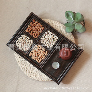 Solid Wood <b>Tea</b> <b>Tray</b> Paulownia Wood Rectangle 4-7 Compartments Multifunction Storage <b>Trays</b> For Kung Fu <b>Tea</b> Set - Product Image 2