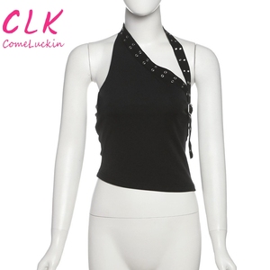 Ladies Outfits 2 Pieces <strong>Set</strong> <strong>Sexy</strong> Asymmetric Sleeveless Crop Top Shorts <strong>Set</strong> for Women - Product Image 2