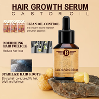 Sérum de croissance des cheveux bio 60ml, marque privée, huile naturelle pour le traitement des cheveux incarnés à base de plantes