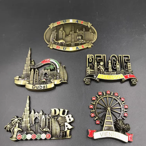 Nam châm tủ lạnh hợp kim kẽm khắc logo tùy chỉnh 2D/3D, quà tặng doanh nghiệp hiện đại mạ kim loại, dành cho du lịch thành phố - Product Image 5