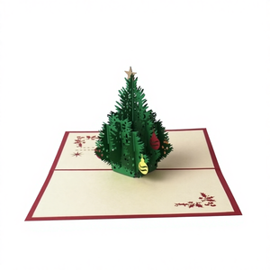 Xcdhemde® Set di 6 Biglietti d'Auguri di Natale 3D Pop-up, con Buste e Adesivi, Cartoline Piegevoli per Regalo a Bambini e Famiglia
