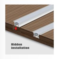 Vente Flash Ruban LED Intégré Cache Lumière Arrière Cadre de Cabinet Plafonnier Linéaire Éclairage d'Escalier Rail en Aluminium