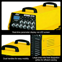 Nouvelle soudeuse à impulsions TIG/MMA JUBA WSME-315 380V 10-315A AC/DC 12kW pour le soudage de l'aluminium