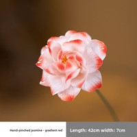 Ornamen Bunga Melati Keramik Buatan Tangan Jingdezhen Gaya Cina Baru Hadiah Rumah/Kantor untuk Pacar Hadiah Ulang Tahun Liburan Terbaik