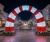 Décoration de Noël populaire pour jardin extérieur, boîte aux lettres en métal imperméable avec motif lumineux LED, fabriquée à la main, IP65