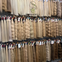 Wanfu100% Virgin Russian Remy Full Length Human Hair 0.5g 0.8g 1g Flat Tip Keratin Pre Bonded Hair Extensions