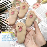 Super Funny Wacky Tongue-out Big Feet-forme TPR Sensory Fidget Squishy Toy Creative Stress Relief Gift for Kids Ages 8-13 Toy