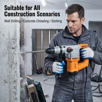 Marteau perforateur rotatif haute performance à double fonction, puissance d'impact 40J, outil pour le perçage de murs en béton et de maçonnerie