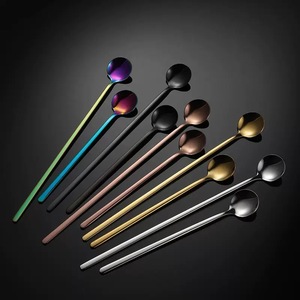 Ensemble de cuillères à café à long manche petites cuillères à Dessert <span class=keywords><strong>en</strong></span> <span class=keywords><strong>métal</strong></span> coré<span class=keywords><strong>en</strong></span> cadeau argent laiton acier inoxydable couverts <span class=keywords><strong>cuillère</strong></span> à thé <span class=keywords><strong>en</strong></span> or - Product Image 5