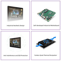 Usine directement vendre 15.6 "écran large panneau industriel PC I3 4005U 4G 128GB ordinateur intégré avec écran tactile capacitif