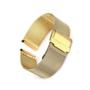 Bracelets de montre personnalisables en acier inoxydable argenté de 20 mm, respirants - Product Image 3