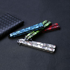 Kuaför Paslanmaz Çelik Kelebek Eğitim Tarak Vintage İskelet Katlanır Bıçak Uygulama saç fırçaları Salon Araçları UN777 - Product Image 5