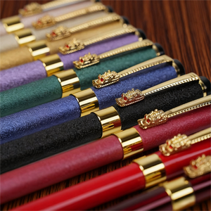 Logo ile en çok satan çok renkli buzlu Metal tükenmez kalem kurumsal hediyeler için özel kalem iş imza Metal kalem siyah - Product Image 3