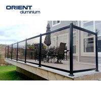 Balcon en verre aluminium, main courante moderne, escalier, design extérieur de luxe, poteau dwg, terrasse incurvée, balustrade, escalier, balustrade