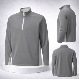 Sudadera de Golf con Cierre de Cremallera, Personalizada, Deportiva, Elástica en 4 Direcciones, Antiencogimiento, para Correr y Golf - Product Image 1