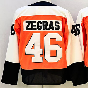 Maillots de hockey cousus pour hommes 11 Travis Konecny 39 Matvei Michkov 14 Sean Couturier 74 Owen Tippett 46 Trevor Zegras - Product Image 2