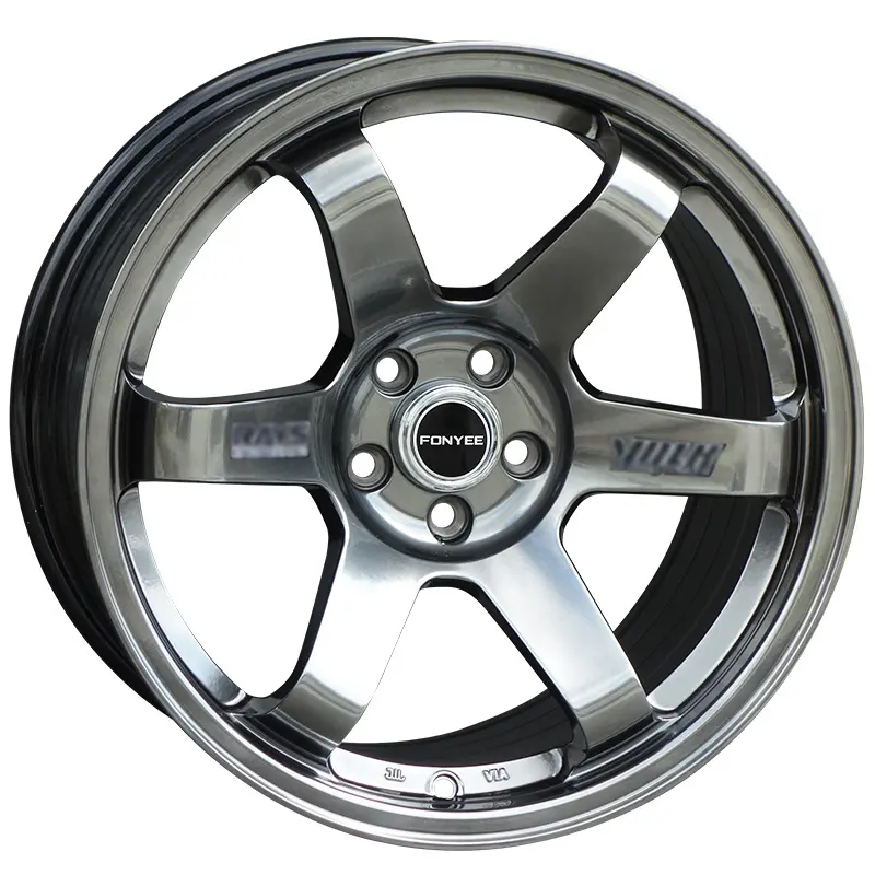 Fonyee factory wholesale aluminum alloy wheels car TE37 rim for 15 16 17 1 8 19 inches