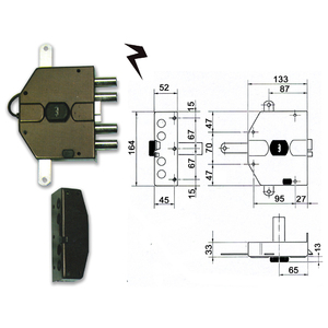 Cerradura Inteligente E60D con Bomba Eléctrica Secreta de Alta Seguridad, Modelo LAF47783, Italia - Product Image 1