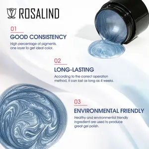 Rosalind Oem Custom Logo Non Toxic Uv Led Lamp Colors Cateye Nails Gel Lacquer Manicure Soak Off Thread Shell Cat Eye Gel Polish