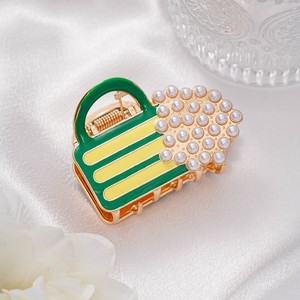 Mini Pinza para el Cabello con Forma de Jarra de Cerveza, Imitación de Perla, Esmalte, Aleación de Zinc, Pinza de Tiburón, Linda Taza de Bebida Decorativa, Accesorios para el Cabello de Mujer - Product Image 1
