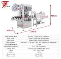 Machine automatique d'étiquetage et de rétraction de film PVC OPS PET pour bouteilles d'eau et de boissons