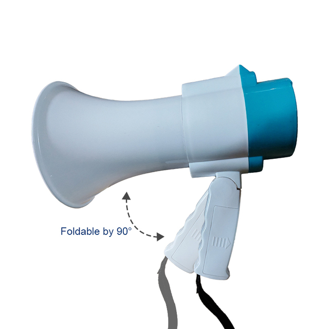 40W Handheld Foldable Megaphone 1600M Range DC5V Rechargeable Lithium Battery USB TF Card Alarm Siren Portable Plastic for